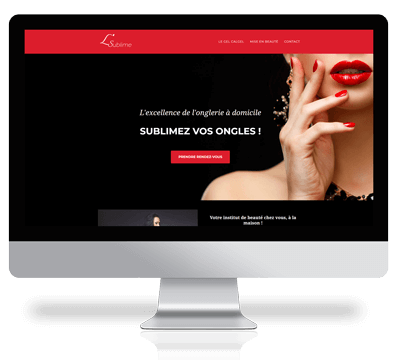 Création site web à Paris pour L'Sublime, manucure à domicile 