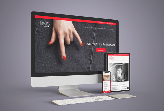Création site internet et prise de rendez-vous en ligne pour onglerie à Pulversheim